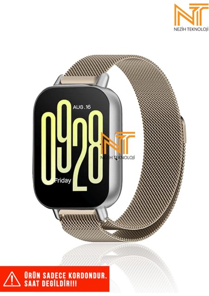 Redmi Watch 5 Active / Redmi 5 Lite Uyumlu Milanes Örgü Hasır Metal Kordon