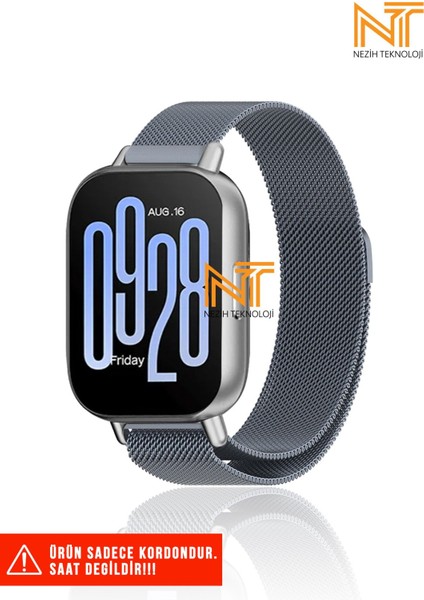 Redmi Watch 5 Active / Redmi 5 Lite Uyumlu Milanes Örgü Hasır Metal Kordon