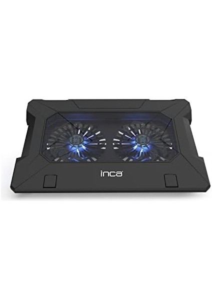 INC-321RT Ergonomıc Double Fan + Stand + With Rubber Sılent Notebook Cooler