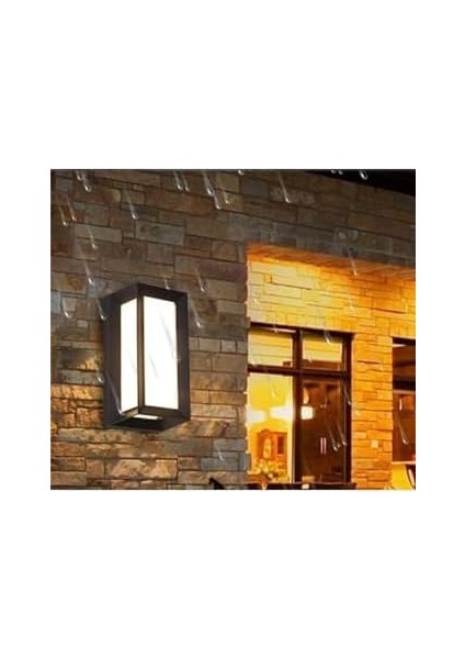 Aydınlatması LED Işık 25CM 12W Gün Işığı 3000K Zita Ultra Bahçe Duvar Aplik Su Geçirmez