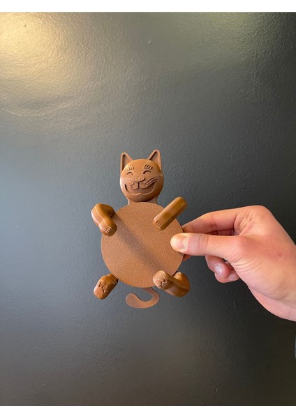 Elite Sevimli Kedi Figürlü Bardak Altlığı-Eğlenceli ve Koruyucu 3D Tasarım-Masa Koruyucu Dekoratif Altlık 1 Adet