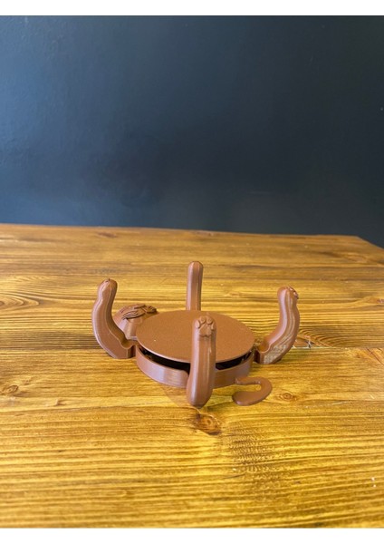 Elite Sevimli Kedi Figürlü Bardak Altlığı-Eğlenceli ve Koruyucu 3D Tasarım-Masa Koruyucu Dekoratif Altlık 1 Adet fırsatları