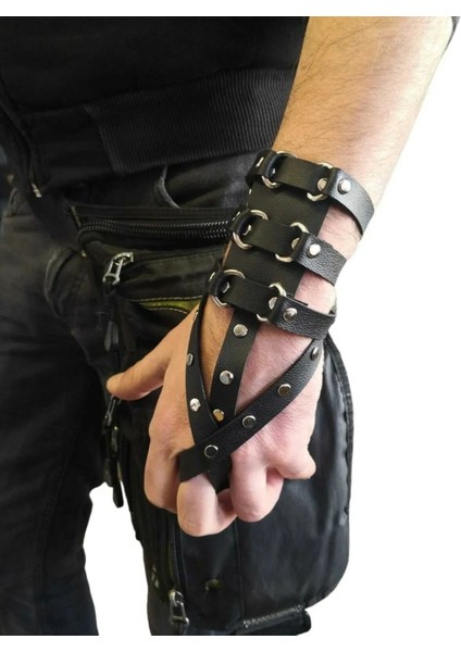 Wristband Siyah Şahmaran Gotic Bileklik