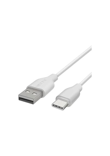 Yetty Type-C Kısa Hızlı Powerbank Şarj ve Data Kablosu 2.1A Beyaz 20CM (Type-C)