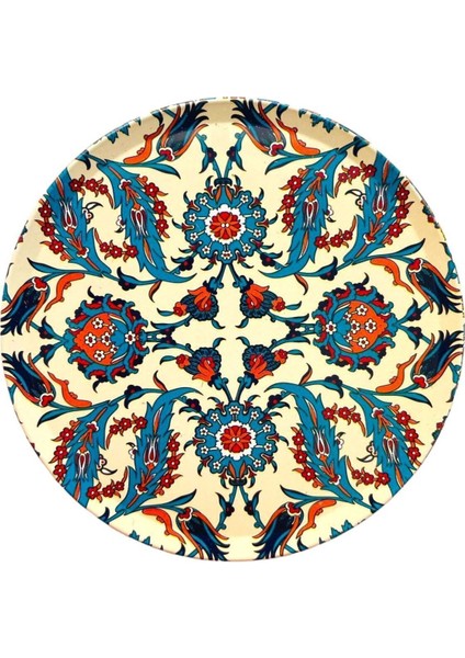 Elite 6'lı Bardak Altlığı, Kilim Desenli Coaster, 6 Adet Mantar Tabanlı Bardak Altlığı 9cm 1 Adet
