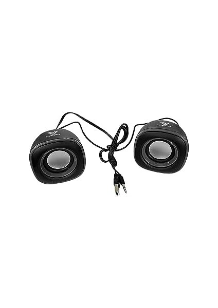 Bs-10 Kablolu USB Multimedya 6W 1+1 Speaker Mini Hoparlör Siyah Pc Laptop Uyumlu