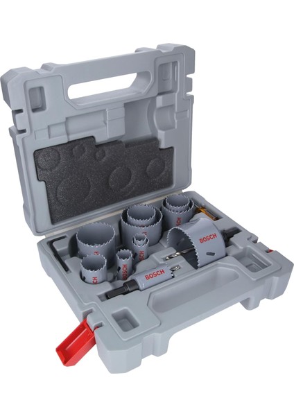 15 Parçalı Bimetal Panç Seti 19-76 Mm, Gri