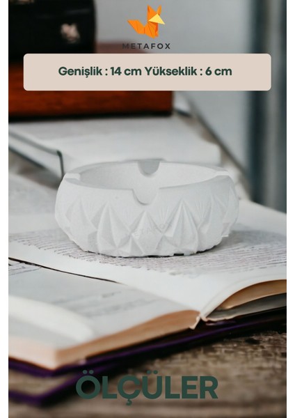 Elite Küllük Kül Tablası Sigara Küllüğü Beyaz 4 Adet Model 3 1 Adet