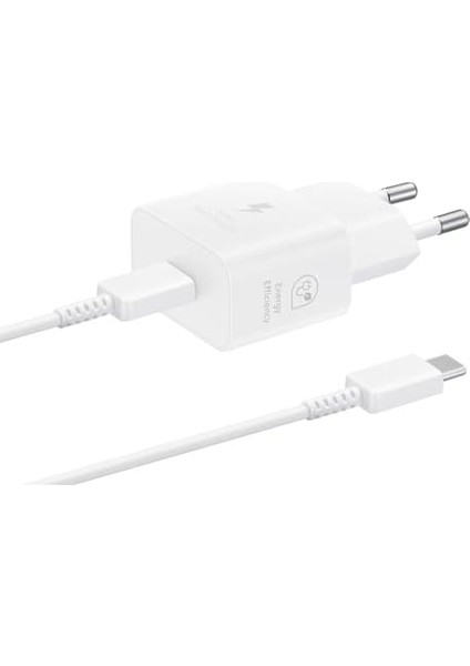25 Watt Şarj Adaptörü + Kablo Seti, Beyaz