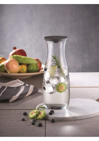 Elite Amphora Kırmızı Silikon Kapaklı Cam Şişe Karaf 1180 cc FMA07807 1 Adet