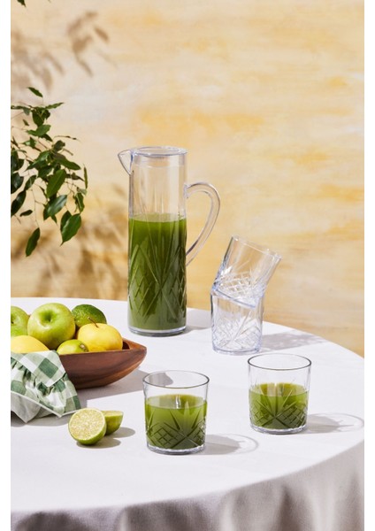Elite Foret Akrilik Kırılmaz 5 Parça Sürahi Seti Şeffaf 1.5 Lt 1 Adet