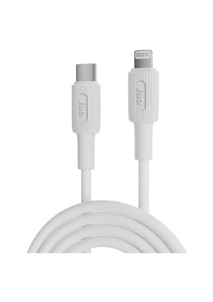27W USB Type-C To Lightning iPhone iPad Silikon Hızlı Şarj ve Data Kablosu Beyaz 2 Metre