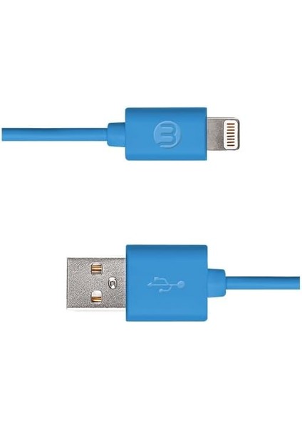 Usb-A - Lightning Şarj Kablosu Mavi