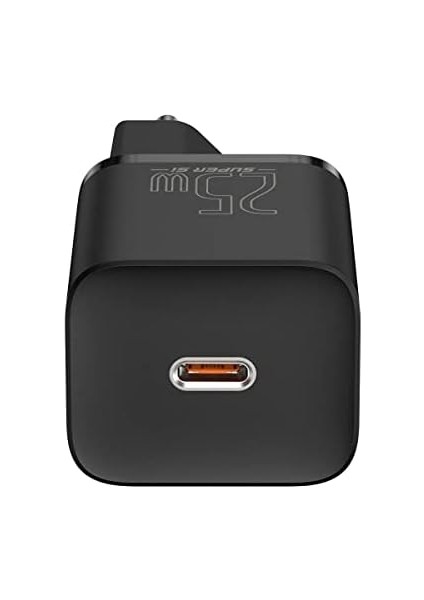 Super Si Pd 25W Type-C To Type-C Kablo Duvar Şarj Seti Siyah