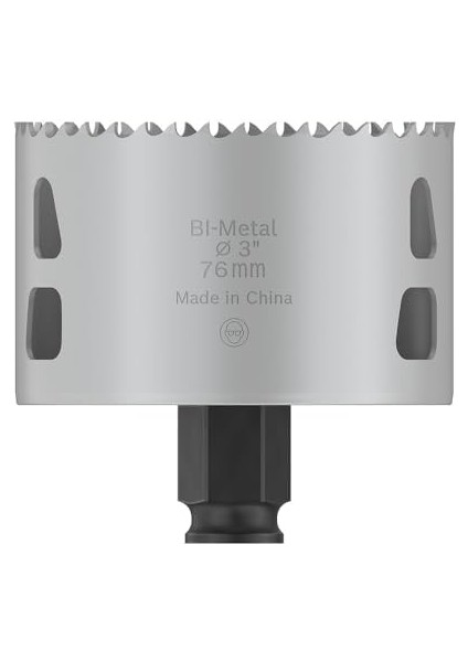 1 x Pro Multi Material Power Change Plus Delik Testeresi (Yumuşak Ahşap, Alçıpan Duvar Için, Çap 76 Mm, Profesyonel Aksesuar, Matkap/tornavida Için)