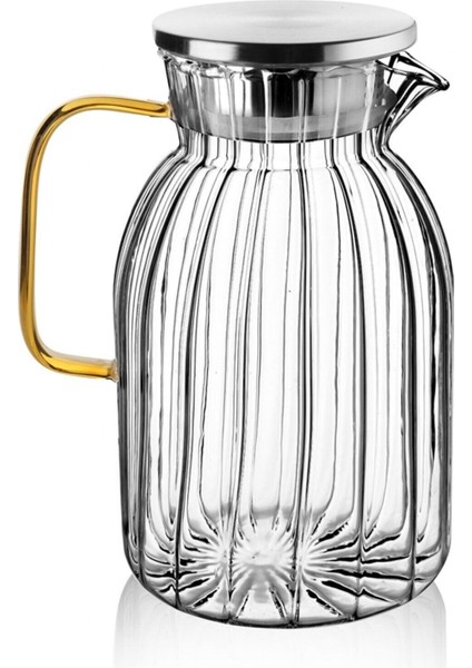 Elite Paslanmaz Metal Kapaklı Isıya Dayanıklı Borasilikat Cam 1800ML Sürahi -SRH51 1 Adet