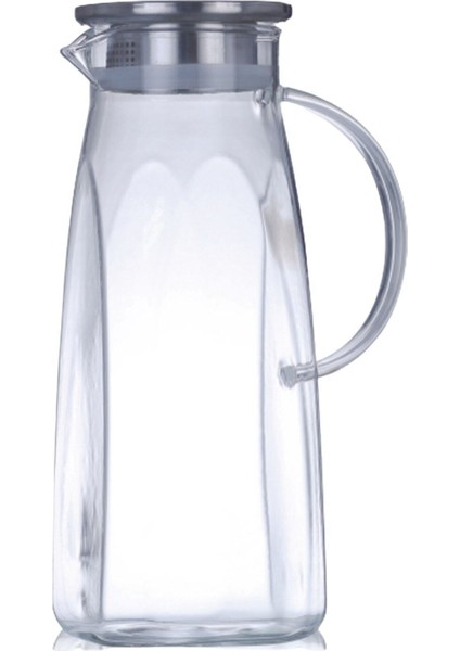 Elite Lisa 1600 ml Metal Kapaklı Cam Sürahi 1 Adet