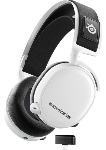 Arctis 7+ - Kablosuz Oyun Kulaklığı - Kayıpsız 2,4 Ghz Bağlantı - 30 Saat Pil Ömrü - Pc, Ps5, Ps4, Mac, Android ve Switch Için - Beyaz