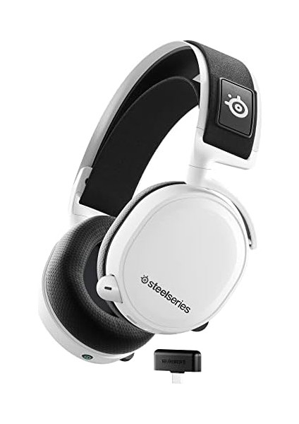 Arctis 7+ - Kablosuz Oyun Kulaklığı - Kayıpsız 2,4 Ghz Bağlantı - 30 Saat Pil Ömrü - Pc, Ps5, Ps4, Mac, Android ve Switch Için - Beyaz