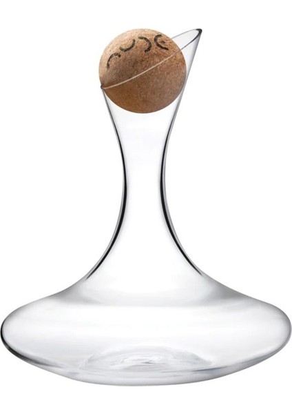 Elite Oxygen Mantar Kapaklı Kristal Cam Karaf 1750ML - Şık ve Modern Şarap Karafı 1 Adet fiyatları
