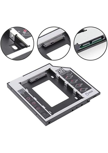 AL-4717 12.7 mm Sata HDD Harddisk Caddy Kızak Kutu Laptop SSD Notebook Ikinci HDD Takma