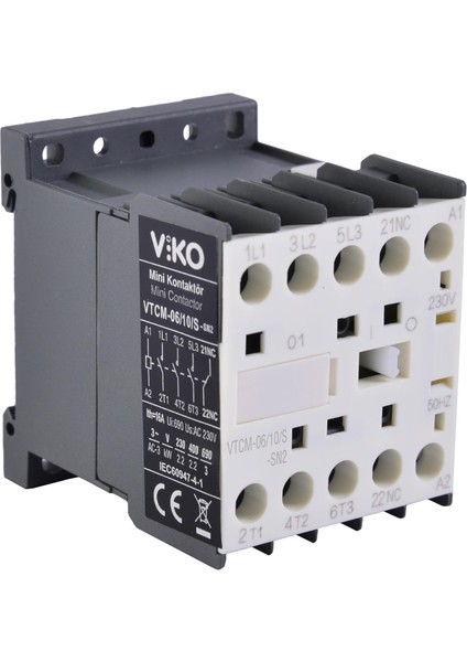 Kontaktör Mini 230V Ac 6A 1no