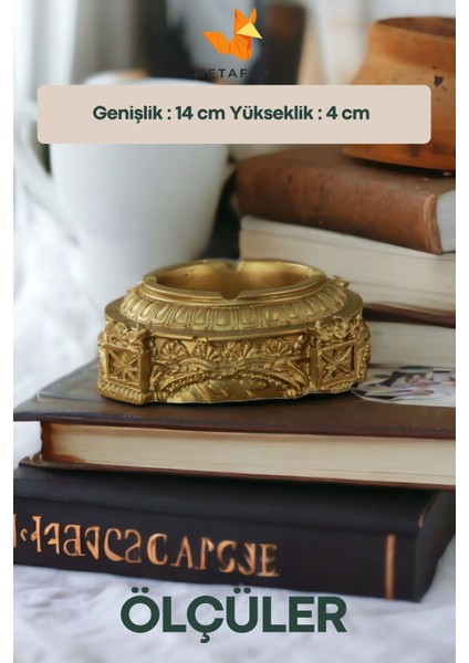 Elite Küllük Kül Tablası Sigara Küllüğü Altın 2 Adet Model 2 1 Adet