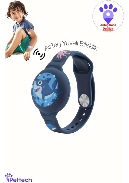 Çocuklar için renkli airtag bileklik, 26-30 mm, 1 yıl garanti, şık ve kullanışlı.