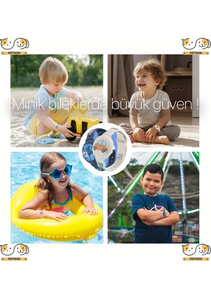 Çocuklar için renkli airtag bileklik, 26-30 mm, 1 yıl garanti, şık ve kullanışlı. fırsatları