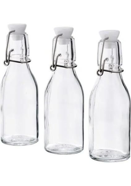 Elite Dayanıklı Ürün Kaliteli Üretim Şık Tasarım Kullanışlı Premium 3 Adet 15 cl Su Şişesi Korken 1 Adet
