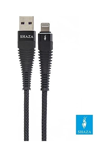 Apple iPhone Lightning 5A 100 W Örgülü Hızlı Şarj ve Data Kablosu 3 Metre, Siyah