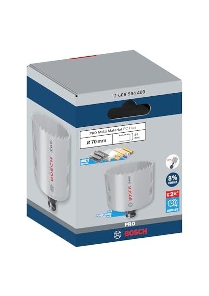 1 x Pro Multi Material Power Change Plus Delik Testeresi (Yumuşak Ahşap, Alçıpan Duvar Için, Ø 70 Mm, Profesyonel Aksesuar, Matkap/tornavida Için)