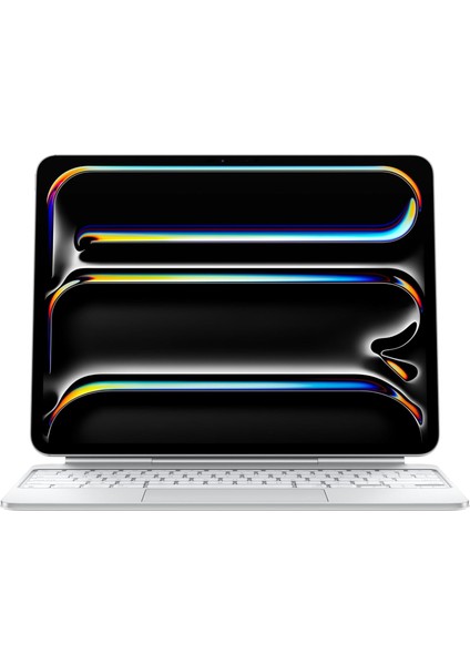 iPad Magic Keyboard Kılıf: 13 Inç iPad Pro (M4) Için, Harika Yazma Deneyimi, Yerleşik Trackpad, Işlev Tuşu Sırası, Almanca — Beyaz