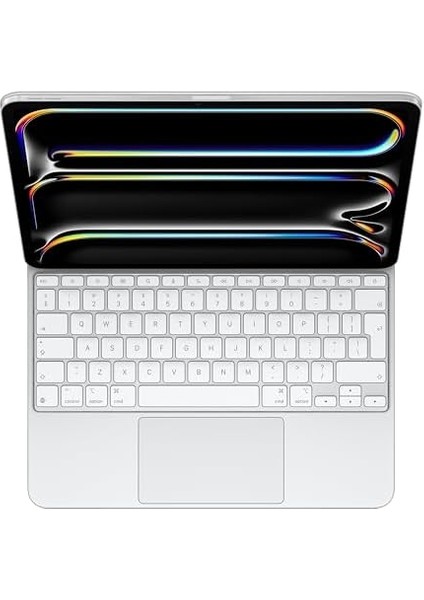 iPad Magic Keyboard Kılıf: 13 Inç iPad Pro (M4) Için, Harika Yazma Deneyimi, Yerleşik Trackpad, Işlev Tuşu Sırası, Almanca — Beyaz