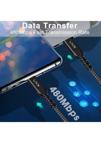 Safe 27W Type C To Lightning 2 Metre Örgülü iPhone Hızlı Şarj Kablosu Ylt-02