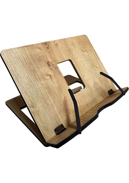 Ayarlanabilir Kitap Okuma Standı, Tablet Standı (Meşe) (Safir)