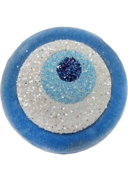 Elite Kutu Nazar Boncuklu Flok Kaplama Mavi 3.5x4.5 cm ( 10 Adet) 1 Adet