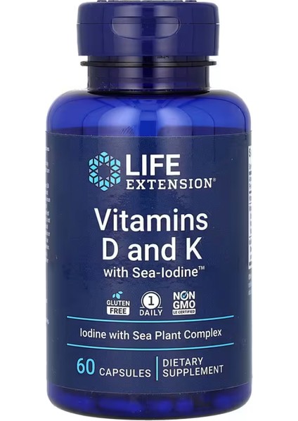 Vitamins D And K With Sea-Iodine 60 Capsules