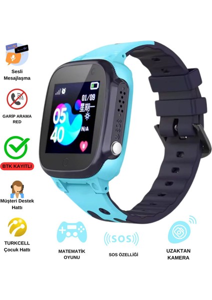 Turuncu J5 Akıllı Çocuk Saati, LBS Konum ve Sesli Görüşme Özellikli, 44 mm Kasa fiyatları