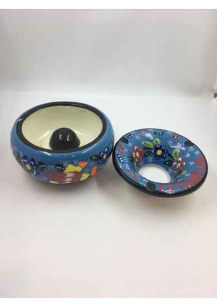 Elite Art Kapaklı Seramik 12CM Renkli Kapaklı Renkli Rüzgar Küllük 1 Adet fiyatları