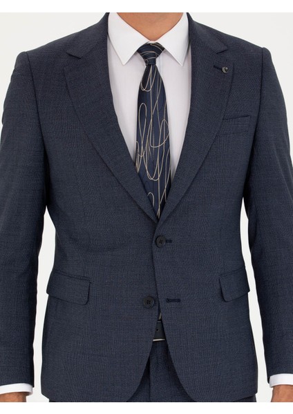 Erkek İndigo Slim Fit Takım Elbise 50265129-VR028
