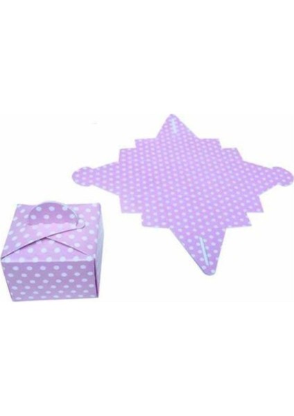 Elite Elite Lokumluk 50 Adet Karton Lokumluk Puantiyeli Bebek Mevlit Pembe ( 4,5cm * 3cm) 1 Adet