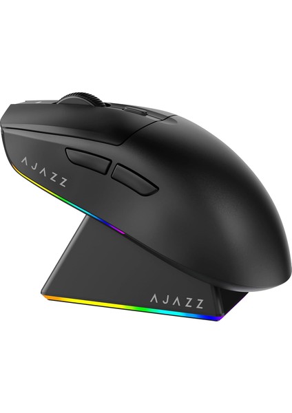 Ajazz AJ139 Max Mouse 3 Mod 26.000 Dpı Manyetik Şarj Istasyonlu Paw 3395 Optik Sensör Gaming Mouse (Siyah)