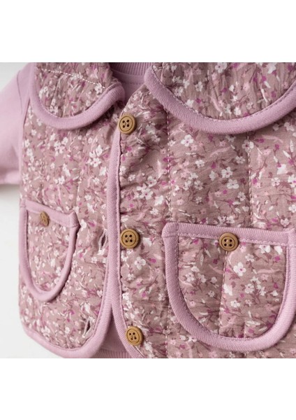 3016 Kız Bebek Çiçekli Yelekli 3'lü Takım indirimleri