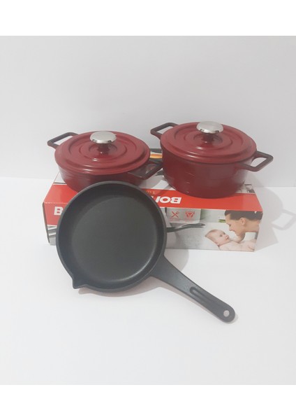 Tencere Tava 14 cm 5 Parça Döküm Mini Tencere Tava Set fiyatları