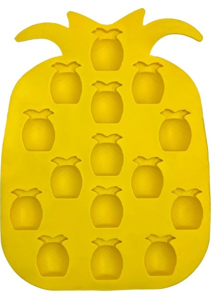Elite Ananas Silikon Buz ve Çikolata Kalıbı Sarı 1 Adet