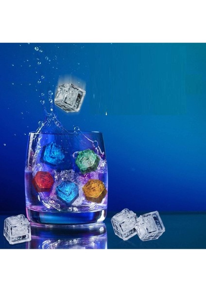 Elite LED Işıklı Buz Küpleri Rgb 12 Adet 1 Adet