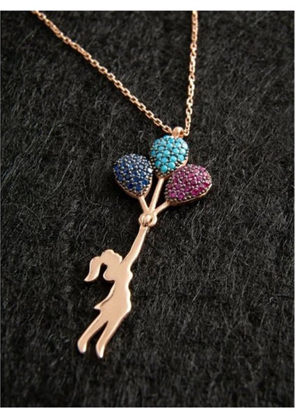 Kişiye Özel Satürn Işıklı Cam Küre 8cm*6cm Uçan Balonlu Kız Kolye fiyatları