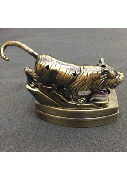 Kaplan Figürlü Metal Küllük ve Çakmak | Dekoratif Masaüstü Aksesuar modelleri