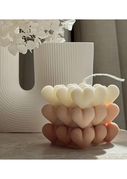 Kalpli Doğal Soya Bubble Mum Romantik Kokulu Mum